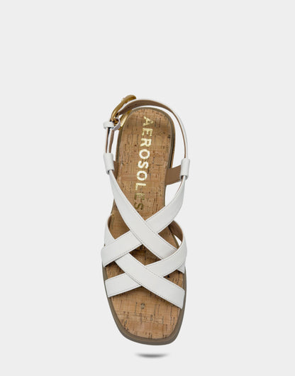Aerosoles Heeled Sandal in Bright White
