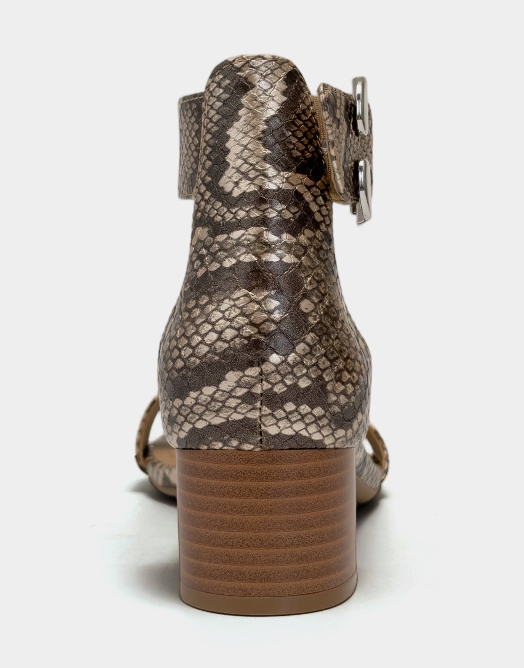 Aerosoles Low Heeled Sandal in Champagne Snake Print