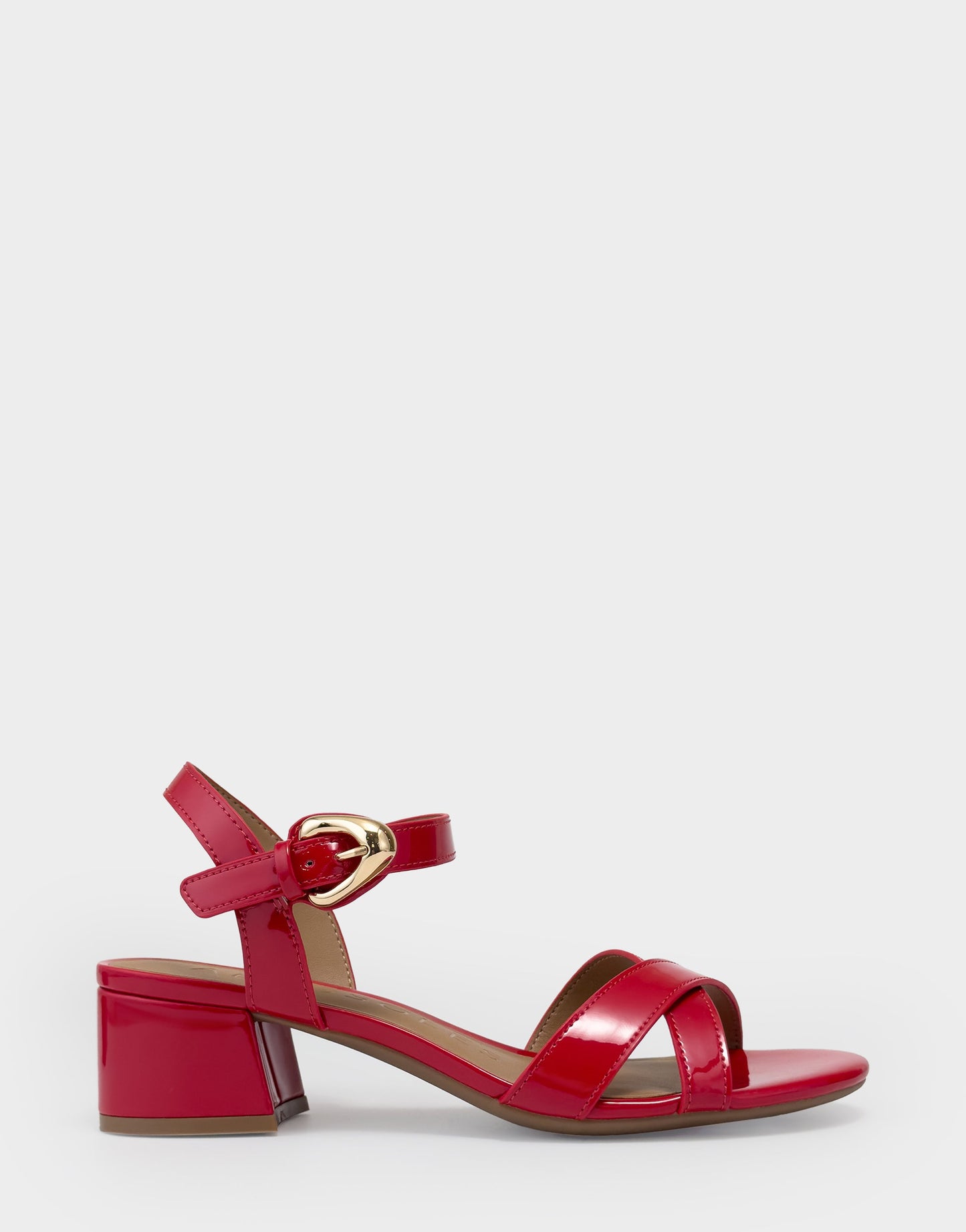 Aerosoles Low Heeled Sandal in Red Patent