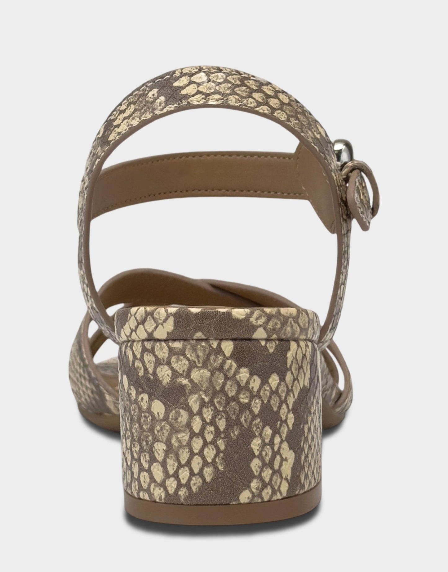 Aerosoles Heeled Sandal in Pale Yellow Snake Print