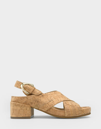 Aerosoles Heeled Sandal in Natural