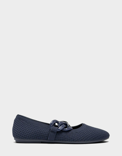 Aerosoles Knit Flat in Navy