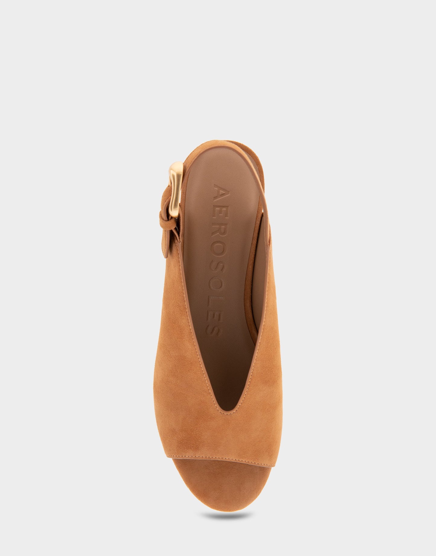 Aerosoles Peep Toe Platform Sandal in Tan