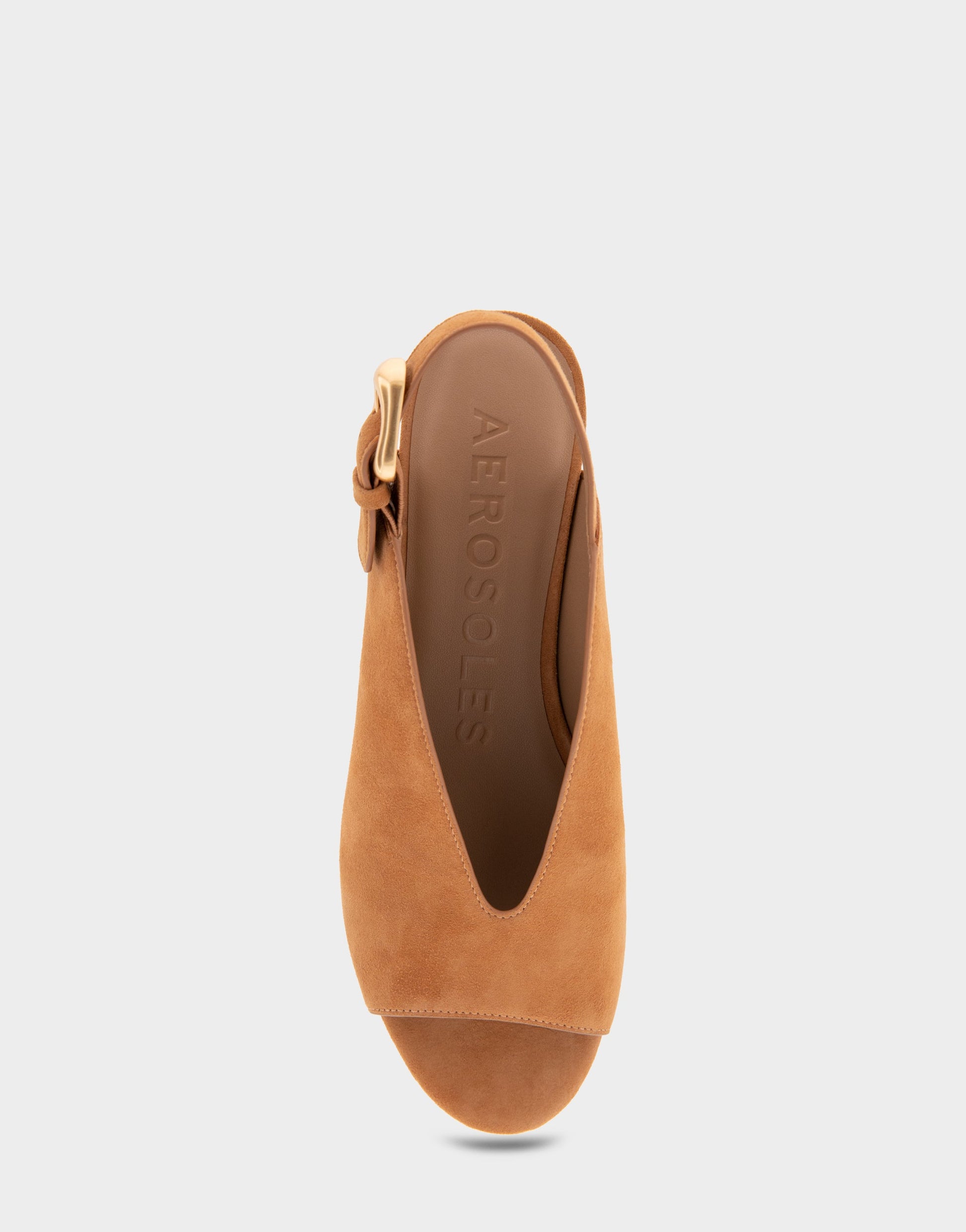 Aerosoles Peep Toe Platform Sandal in Tan
