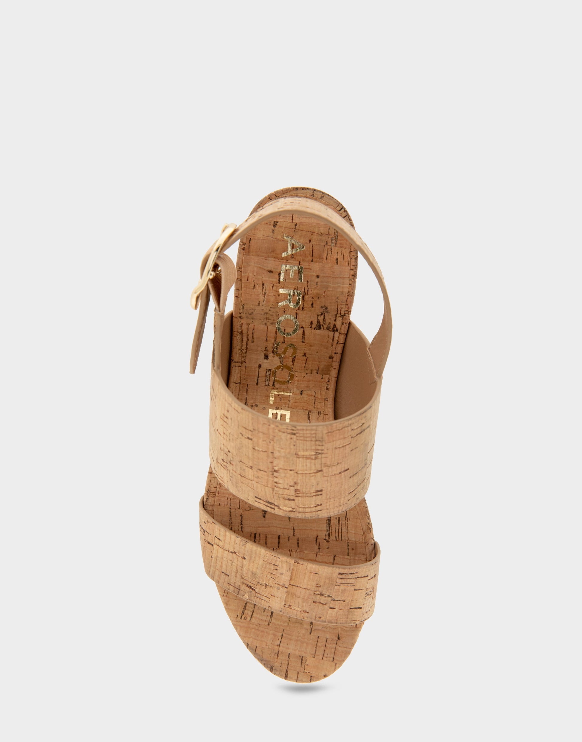 Aerosoles Platform Sandals in Natural Cork