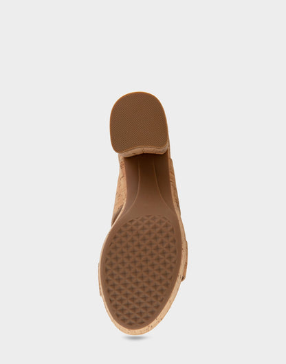 Aerosoles Platform Sandals in Natural Cork
