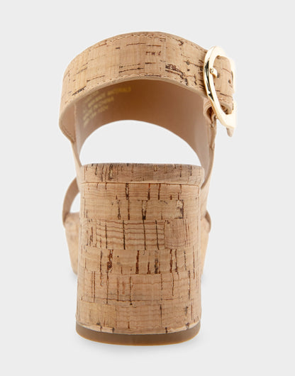 Aerosoles Platform Sandals in Natural Cork