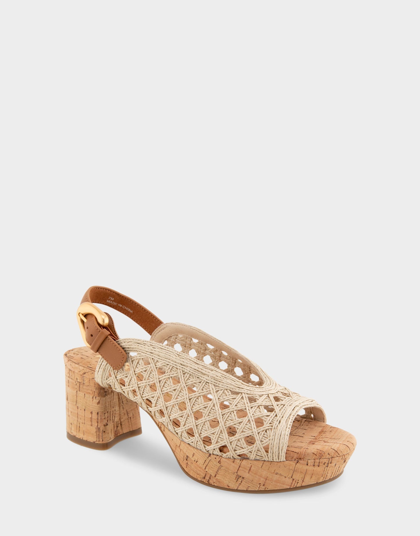 Aerosoles Platform Sandals in Natural/tan