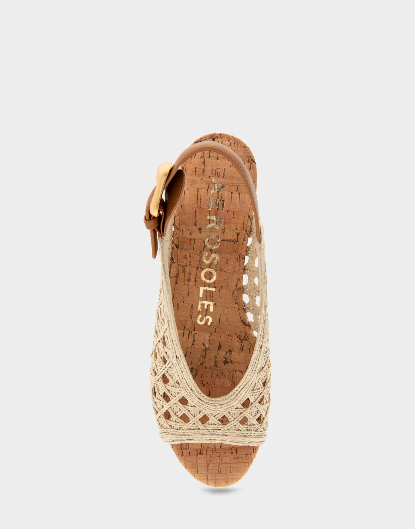 Aerosoles Platform Sandals in Natural/tan