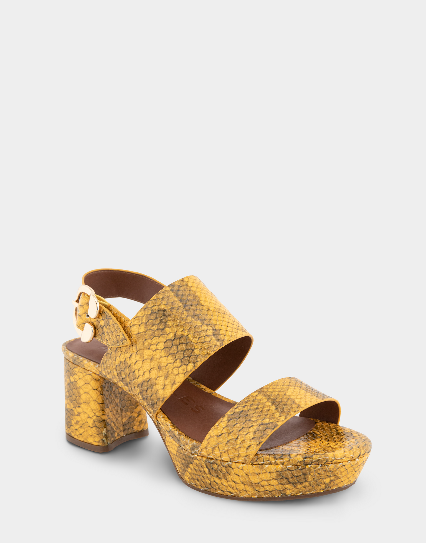 Aerosoles Platform Sandal in Marigold Snake