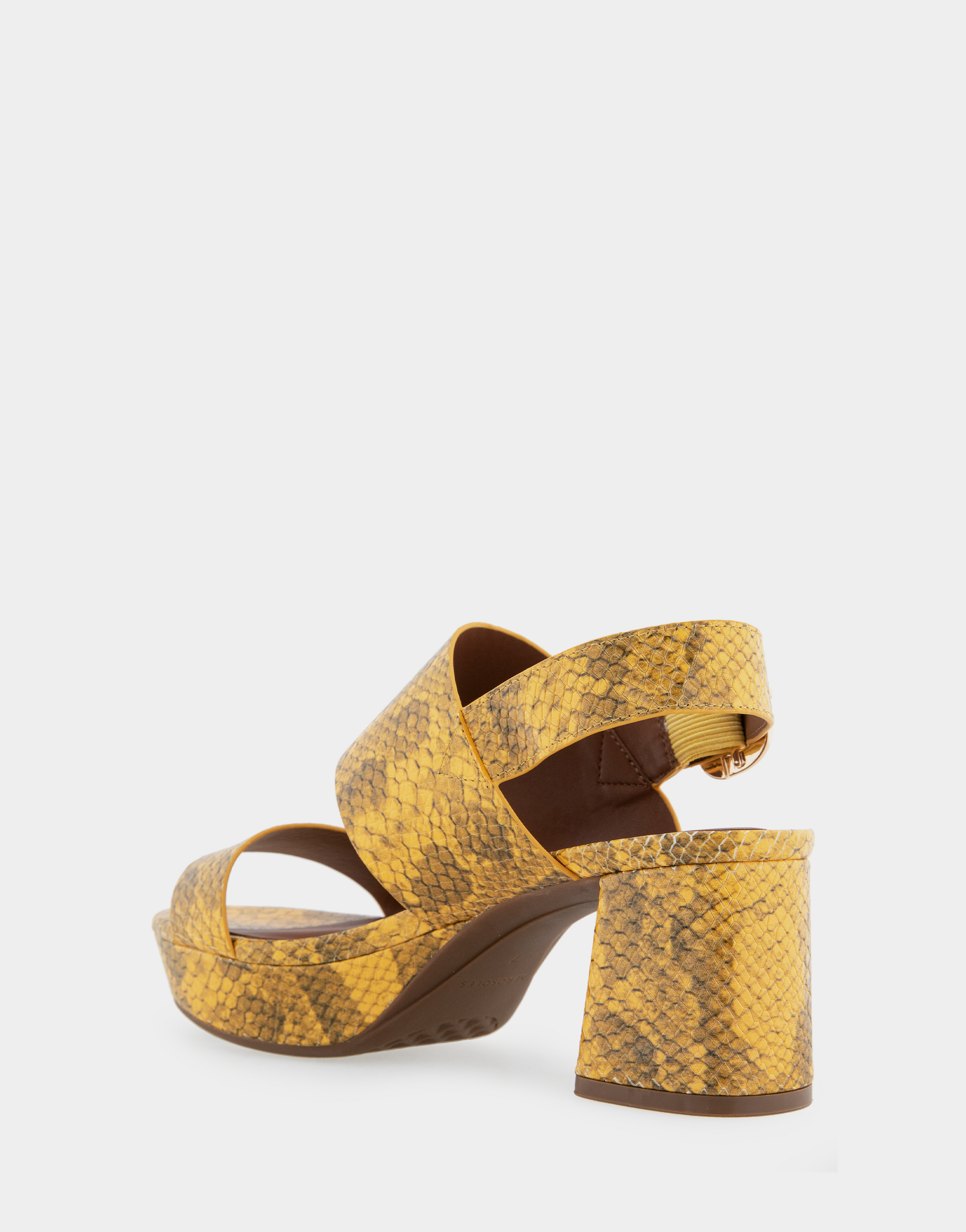 Aerosoles Platform Sandal in Marigold Snake