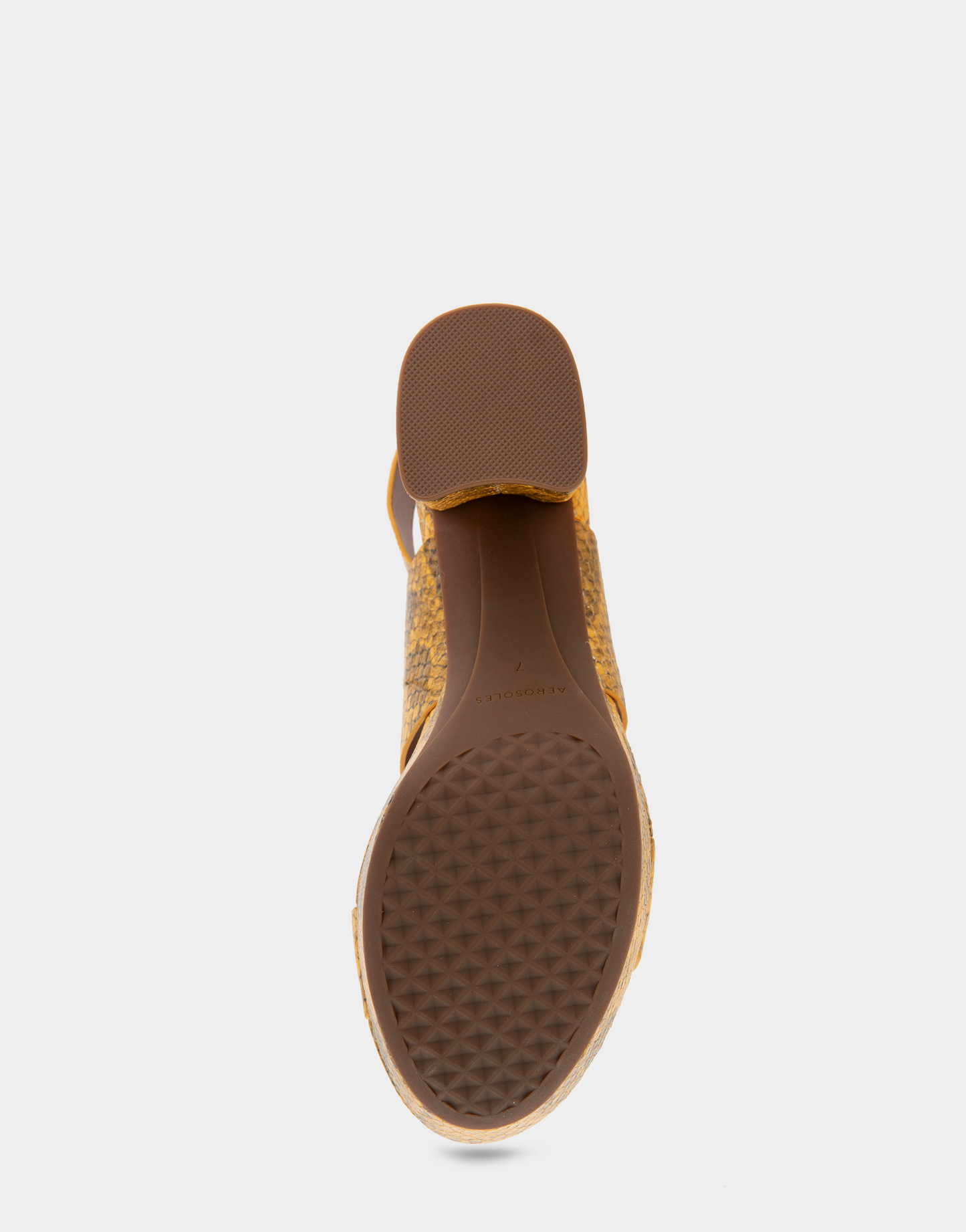 Aerosoles Platform Sandal in Marigold Snake