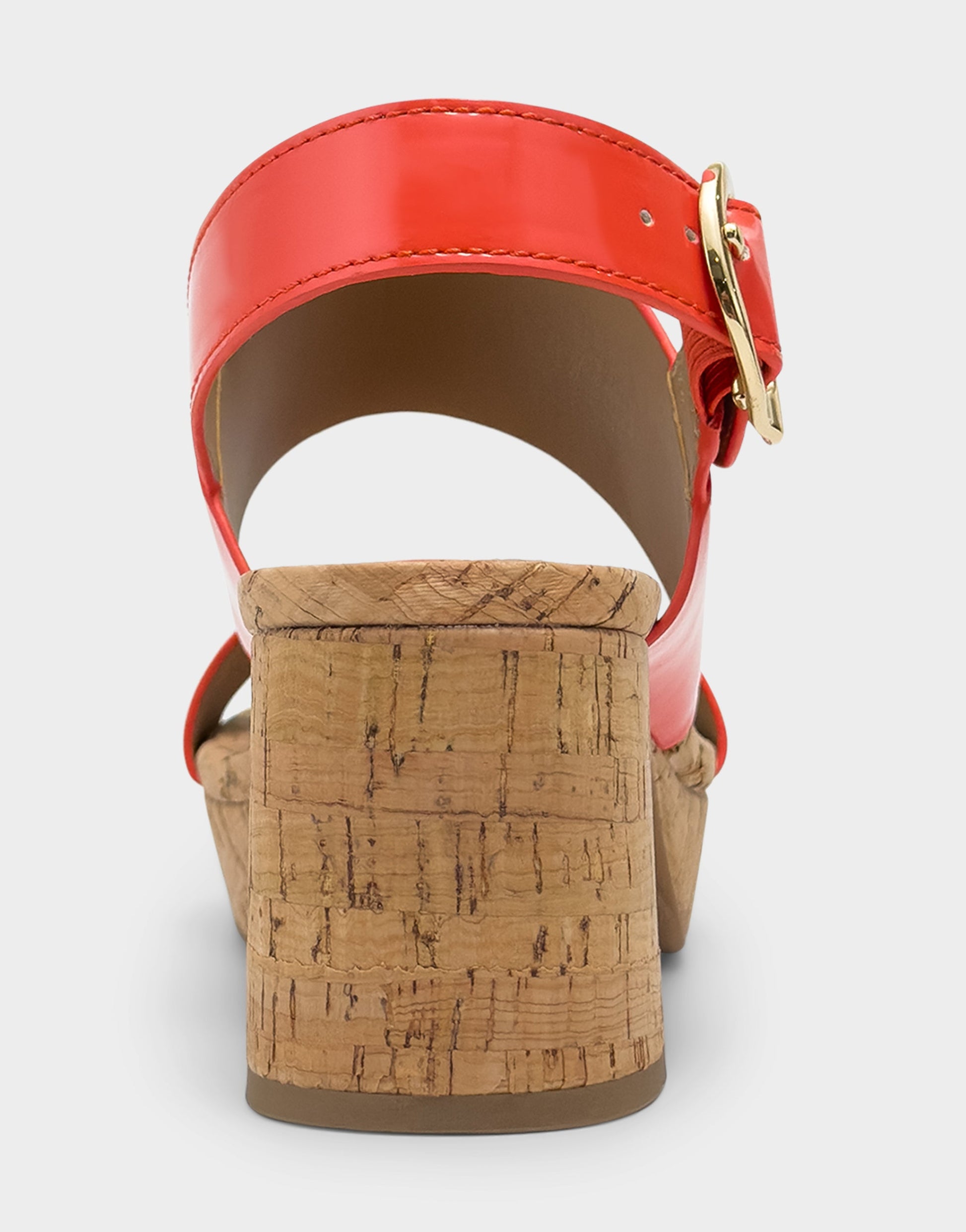 Aerosoles Platform Sandal in Orange Patent