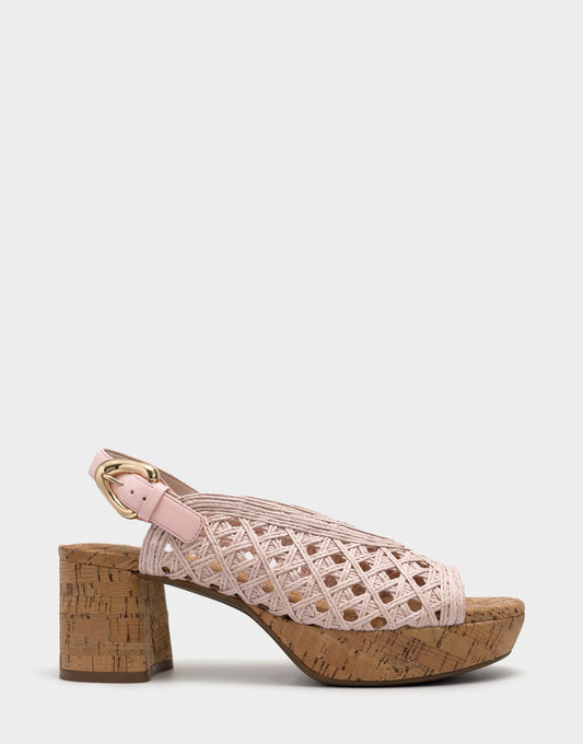 Aerosoles Platform Sandal in Pale Pink