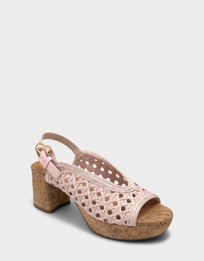Aerosoles Platform Sandal in Pale Pink