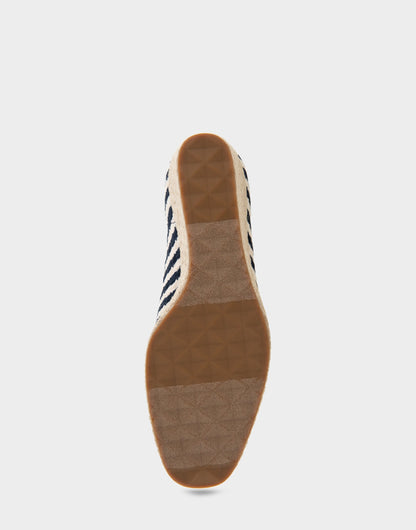 Aerosoles Wedge Heels in Eggnog/Navy Stripe