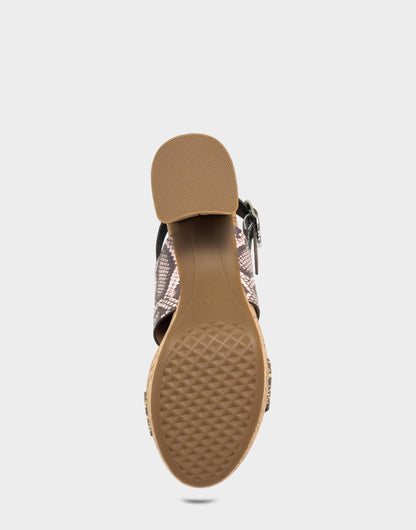 Aerosoles Platform Sandal in Snake Print