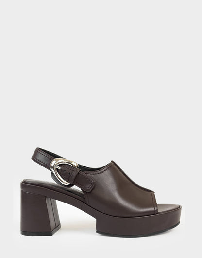 Aerosoles Platform Sandal In Brown