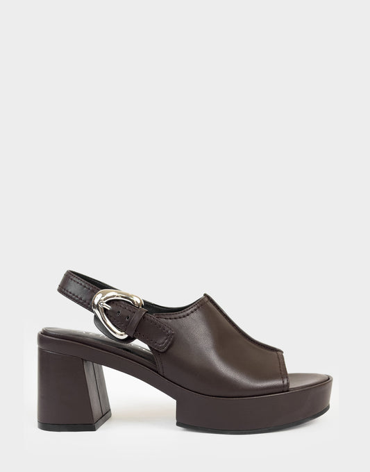Aerosoles Platform Sandal In Brown
