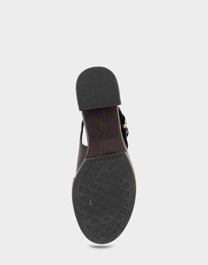 Aerosoles Platform Sandal In Brown