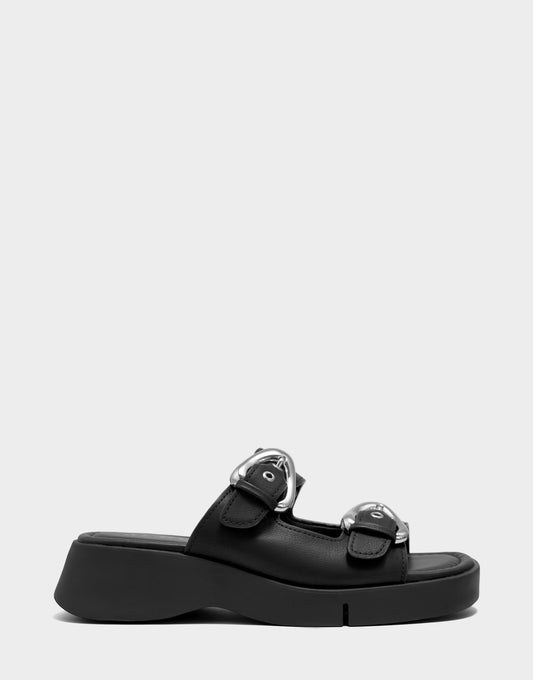 Aerosoles Flatform Sandal in Black