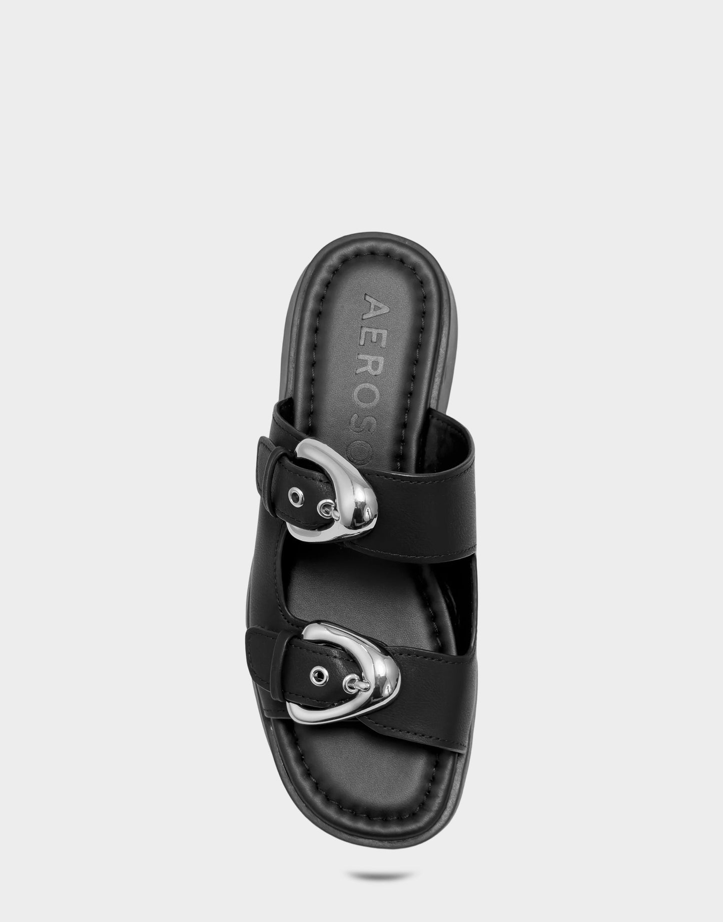 Aerosoles Flatform Sandal in Black