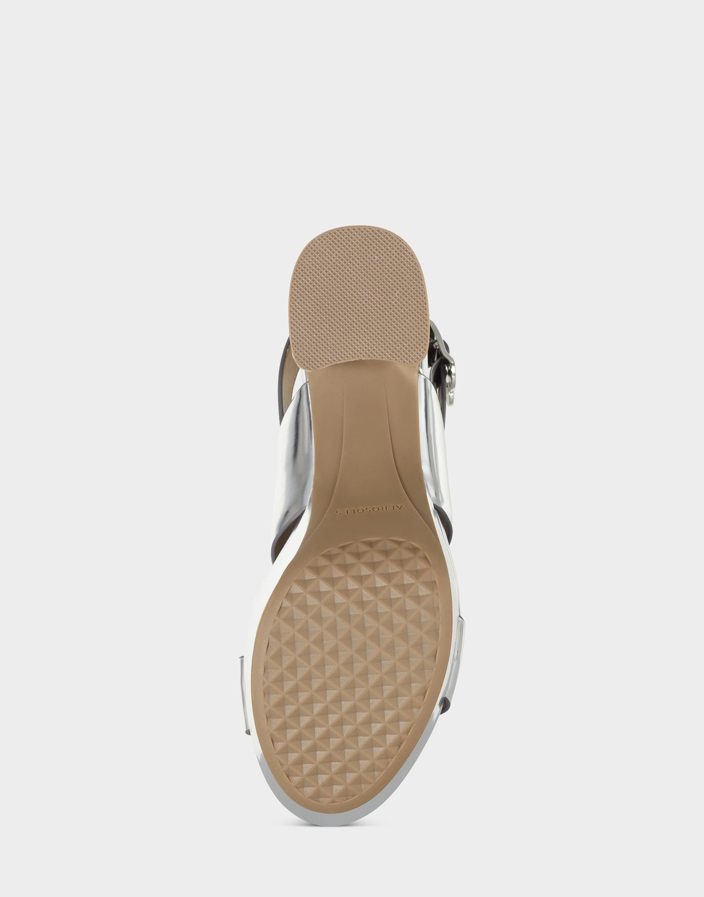 Aerosoles Platform Sandal in Silver Metallic