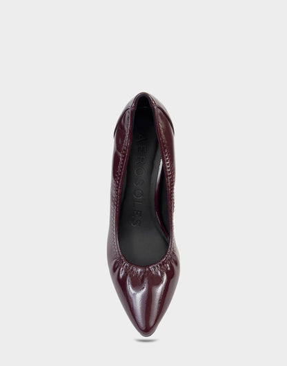 Aerosoles Pump In Burgundy Patent