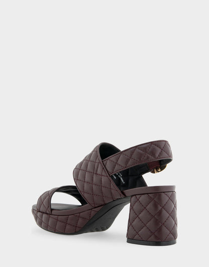 Aerosoles Platform Sandal in Deep Aubergine