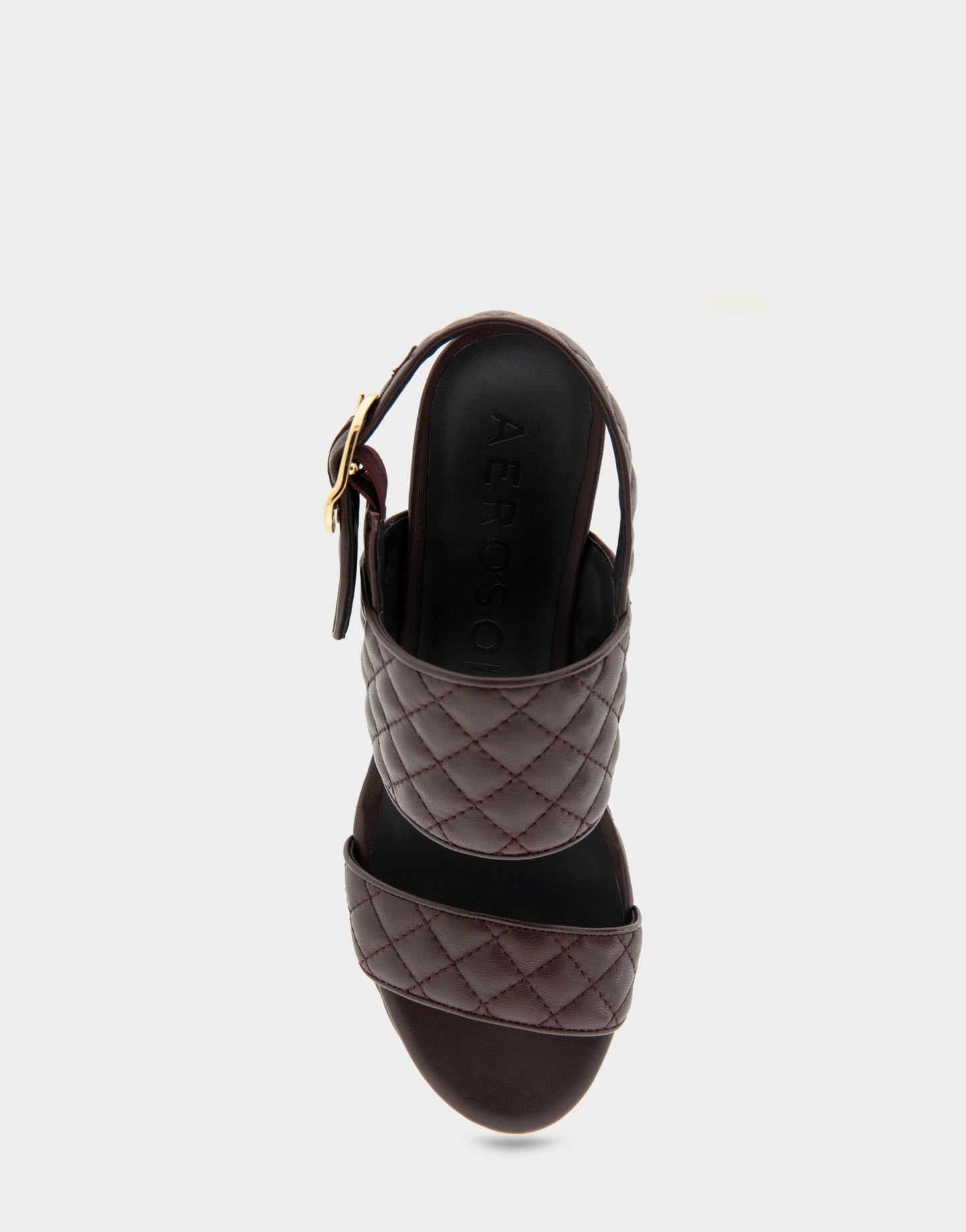 Aerosoles Platform Sandal in Deep Aubergine
