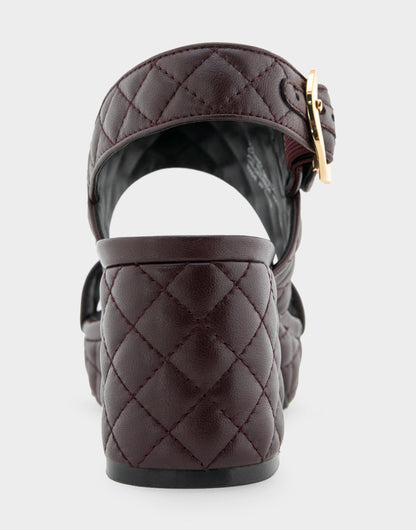 Aerosoles Platform Sandal in Deep Aubergine