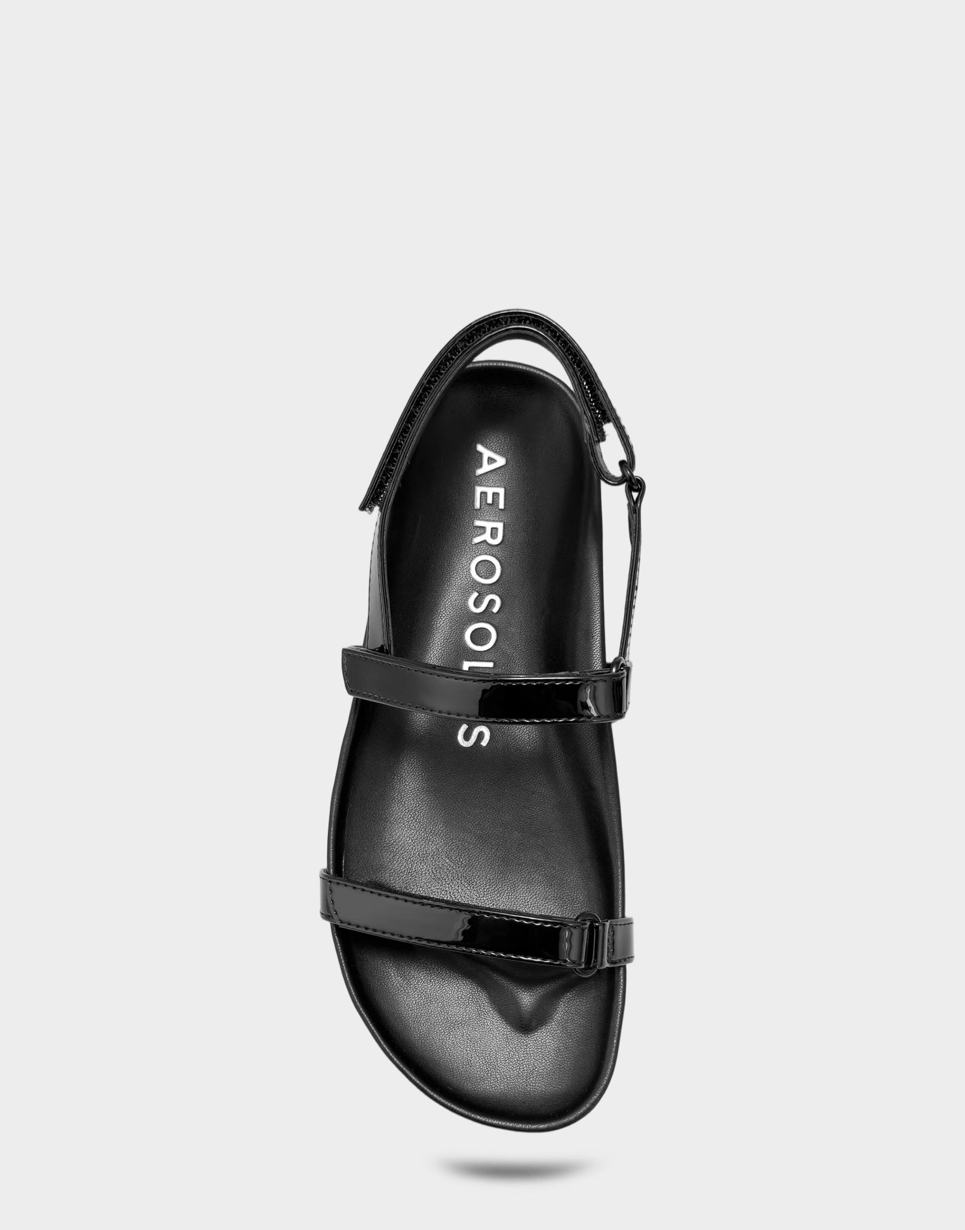 Aerosoles Footbed Sandal in Black Patent