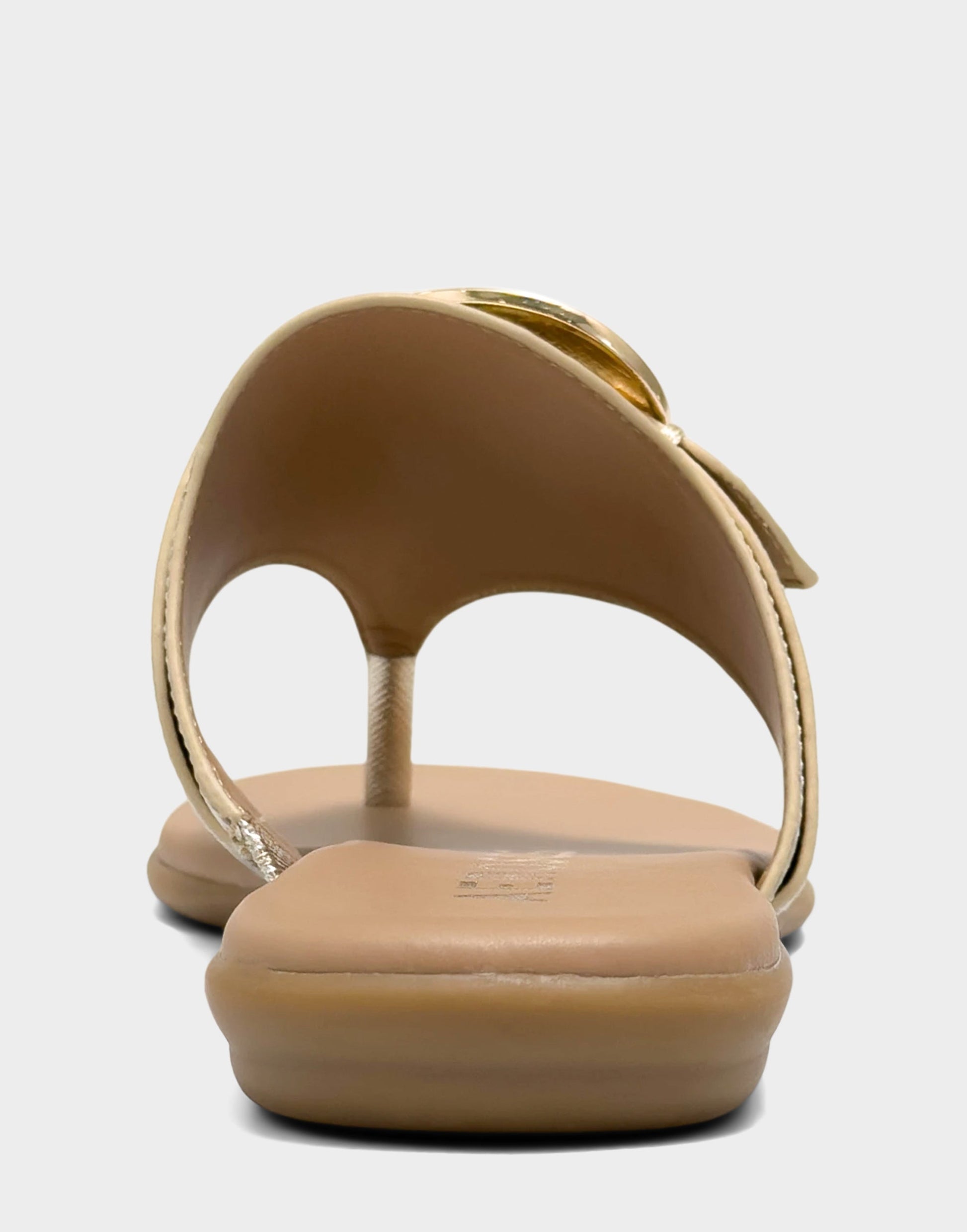 Aerosoles Flat Sandal in Metallic Saffiano