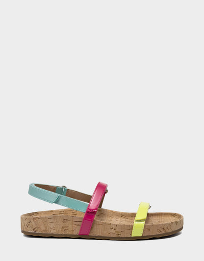 Aerosoles Footbed Sandal in Green Patent