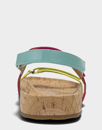 Aerosoles Footbed Sandal in Green Patent