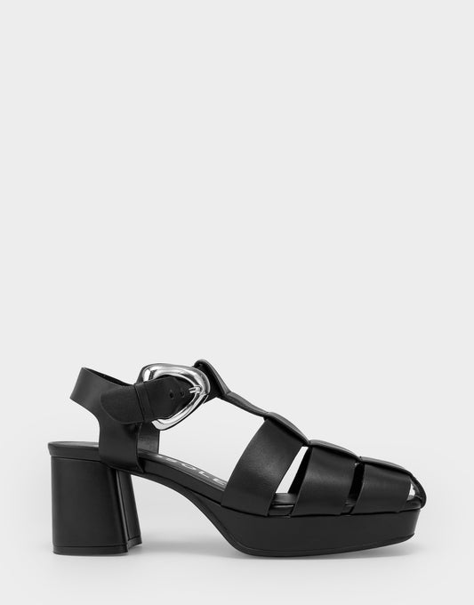 Aerosoles Platform Sandal in Black