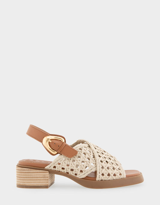 Aerosoles Block Heel Sandals in Natural