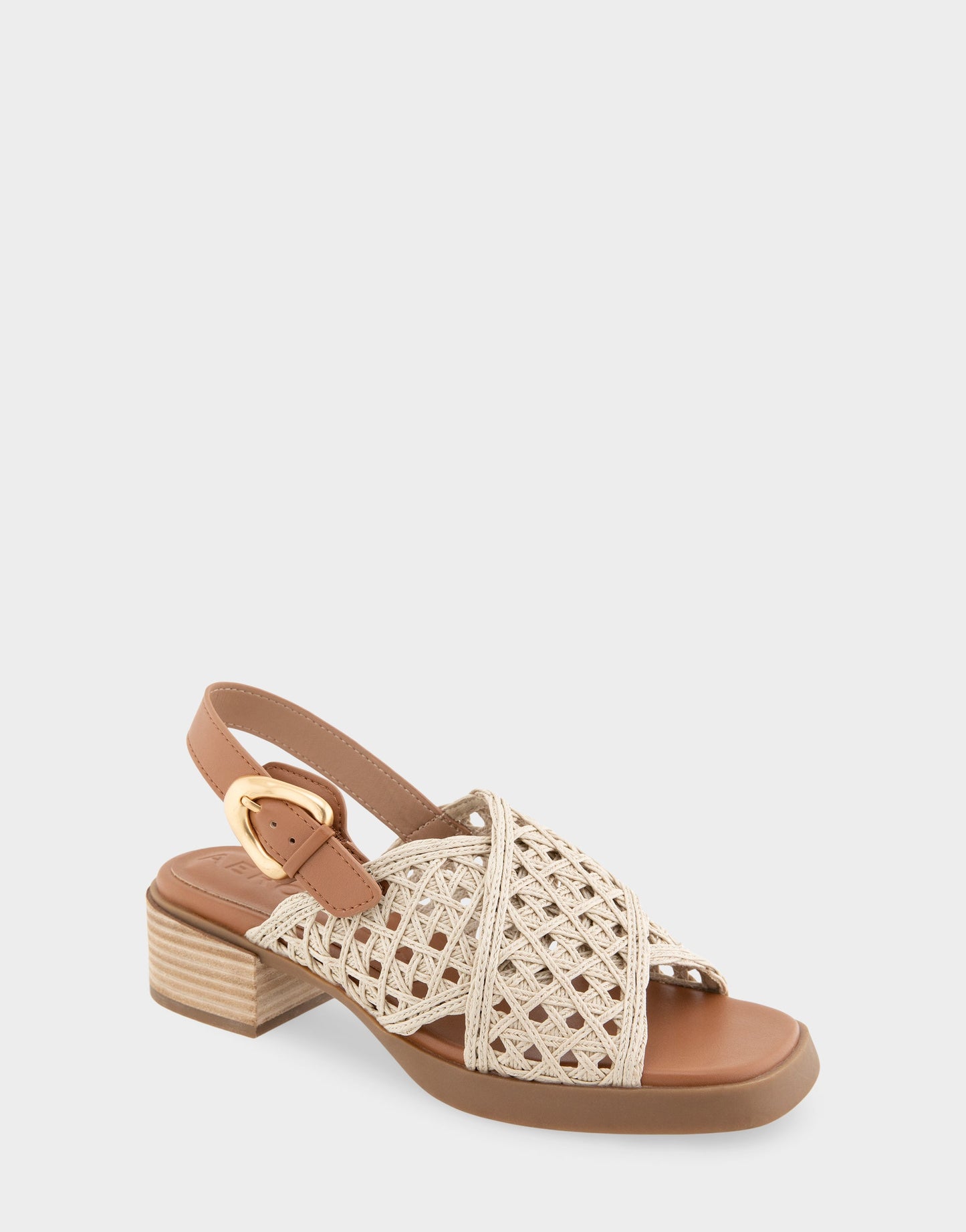 Aerosoles Block Heel Sandals in Natural