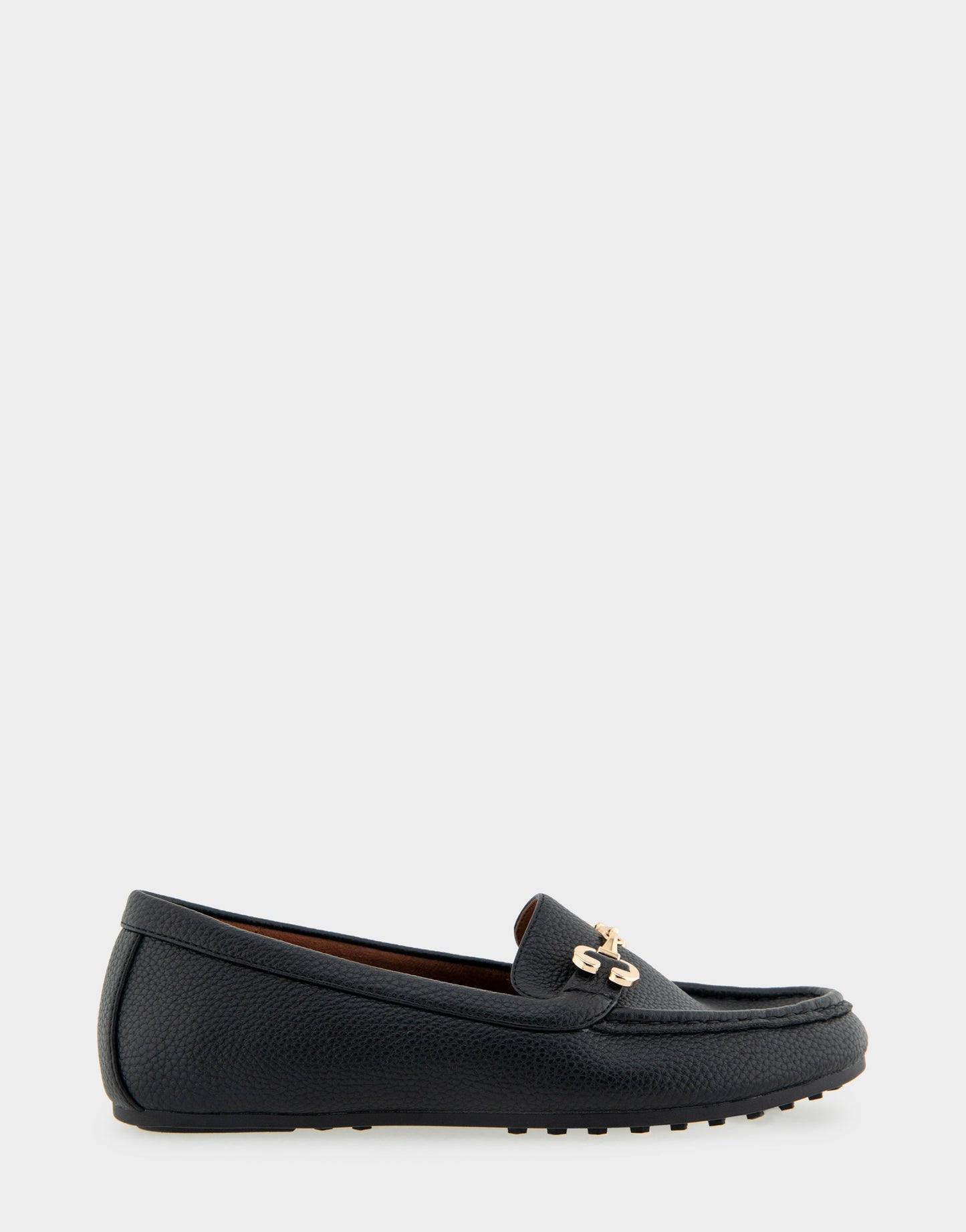Aerosoles Horsebit Driver Moc in Black Pebbled