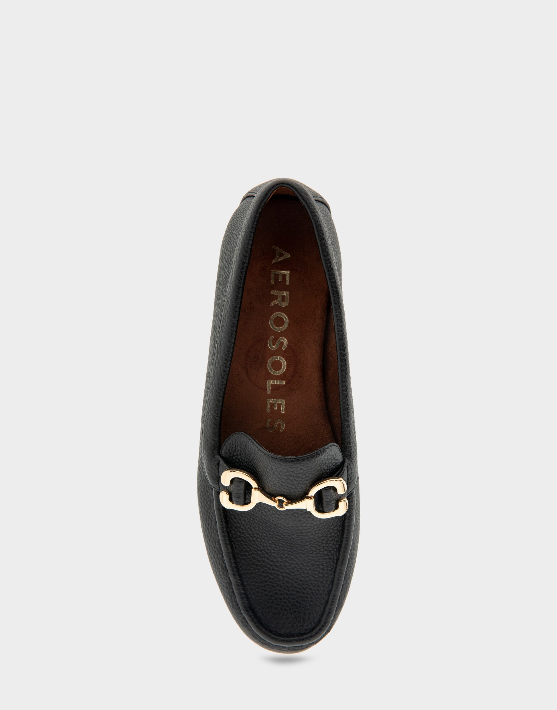 Aerosoles Horsebit Driver Moc in Black Pebbled
