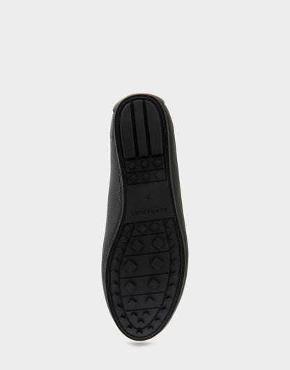 Aerosoles Horsebit Driver Moc in Black Pebbled