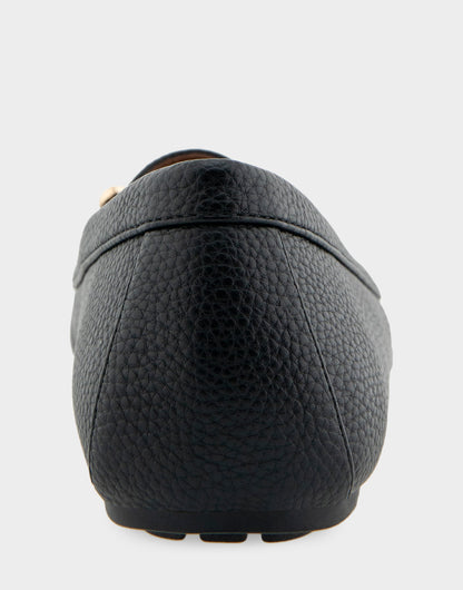 Aerosoles Horsebit Driver Moc in Black Pebbled