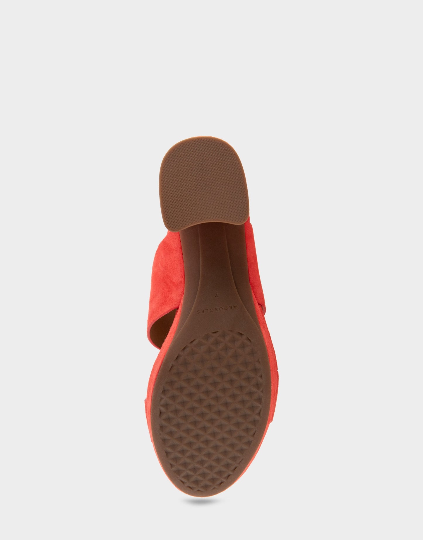 Aerosoles Platform Sandals in Coral Suede