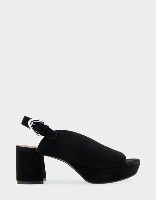 Aerosoles Peep Toe Platform Sandal in Black