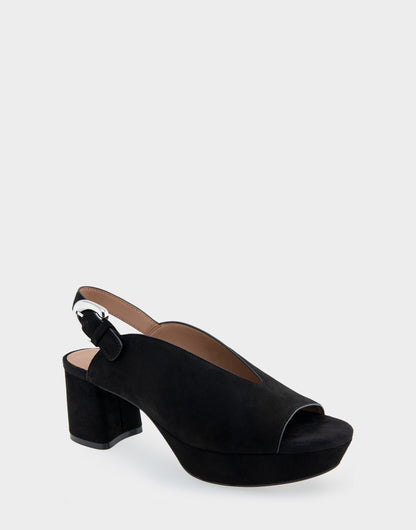 Aerosoles Peep Toe Platform Sandal in Black