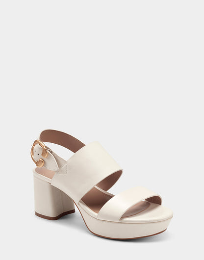 Aerosoles Platform Sandal in Eggshell