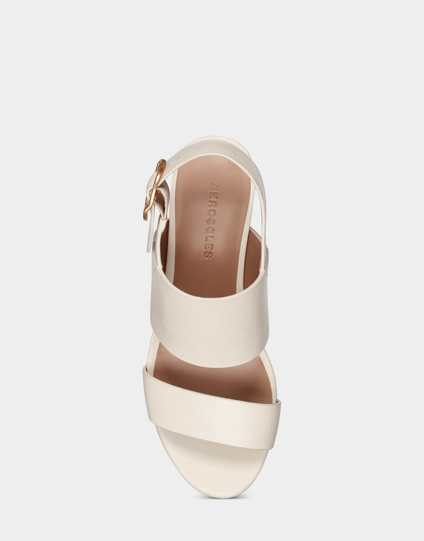 Aerosoles Platform Sandal in Eggshell