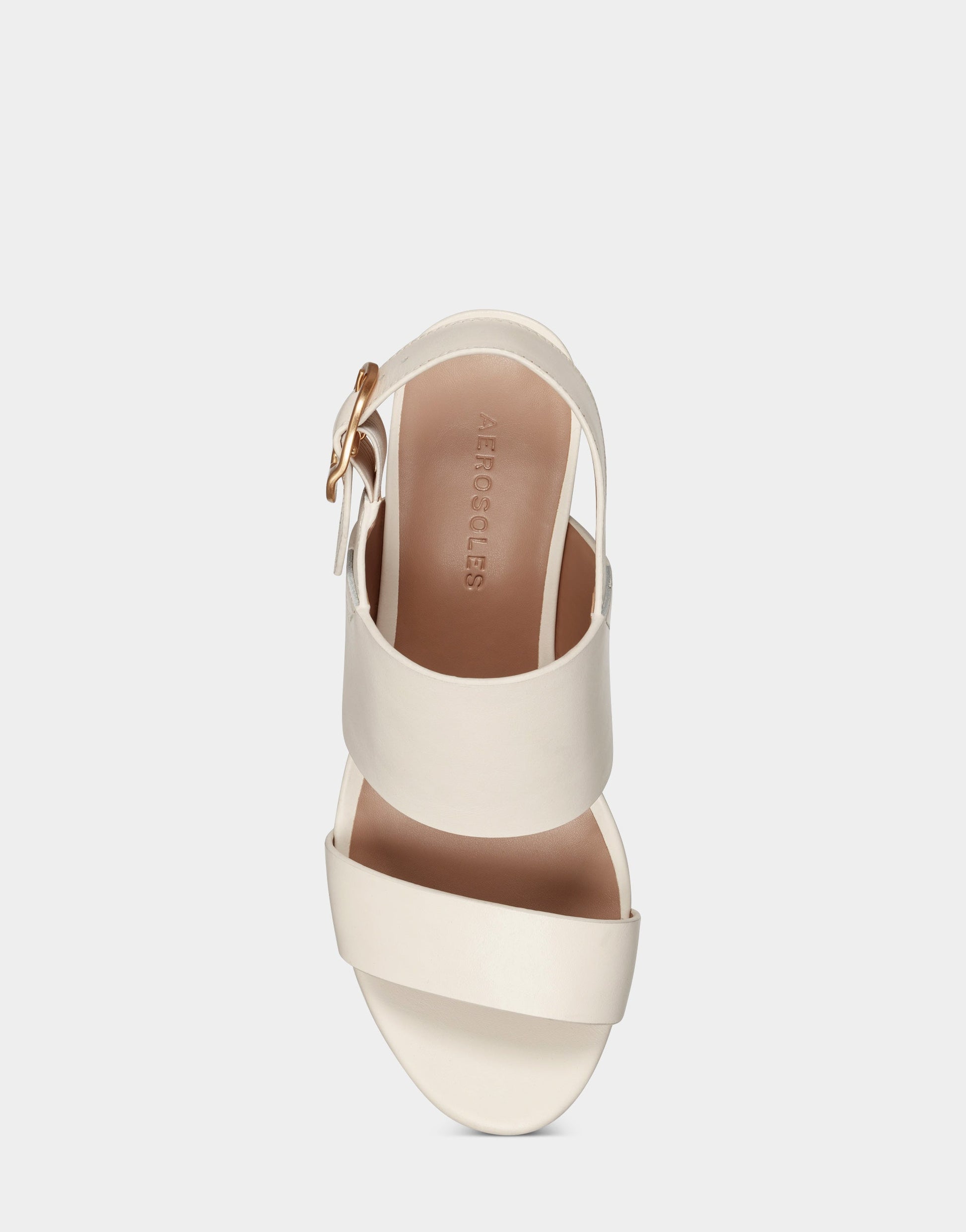 Aerosoles Platform Sandal in Eggshell
