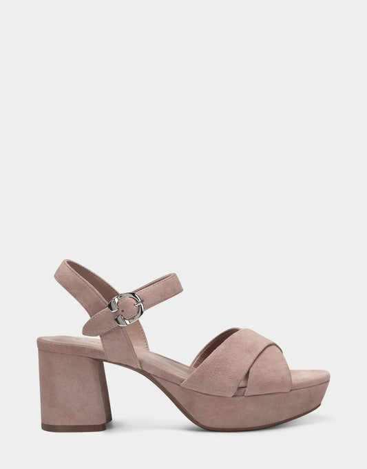 Aerosoles Crisscross Platform Sandal in Blush