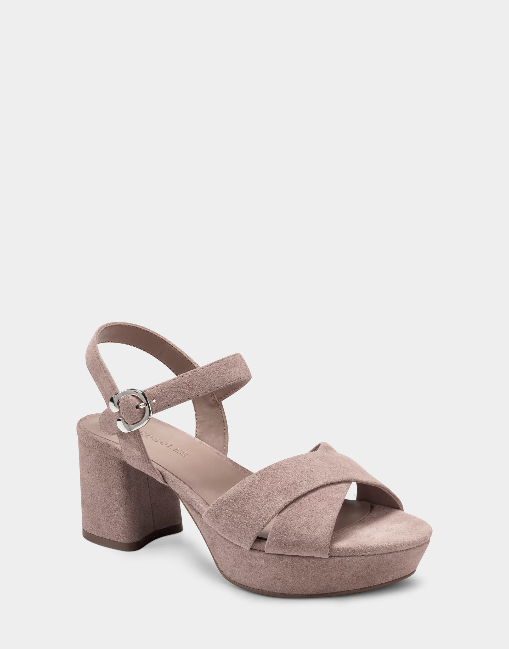 Aerosoles Crisscross Platform Sandal in Blush